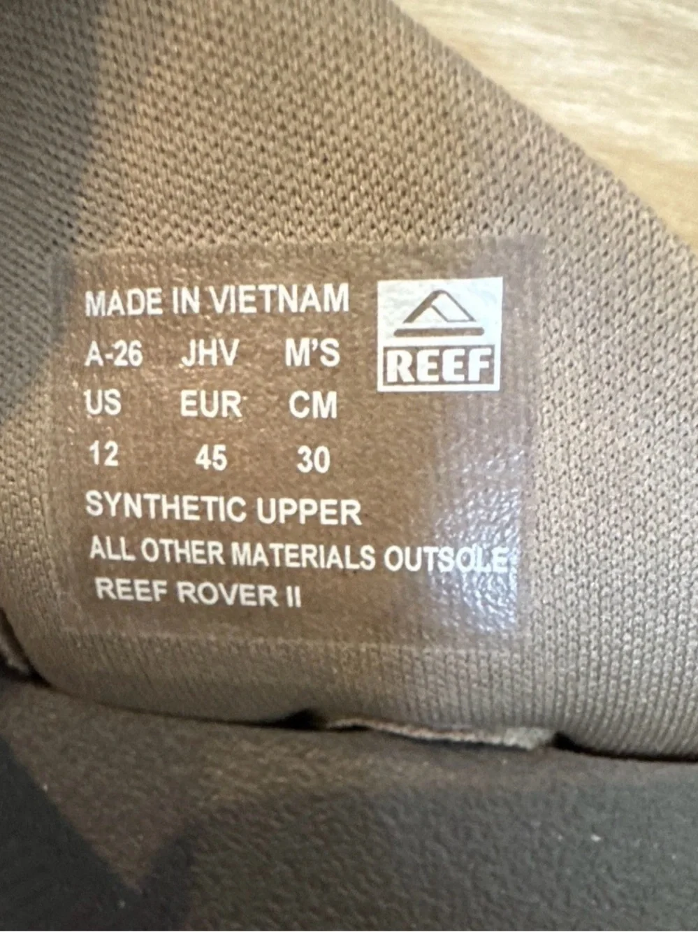 Reef Rover II Thong Sandals Black Logo Slip-On Men US 12 EU 45
